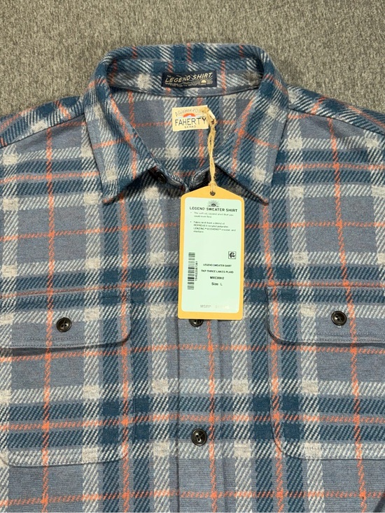 Faherty Other - Faherty Three Lakes Plaid Legend Sweater Shirt Mens L MXC0002 NWT New